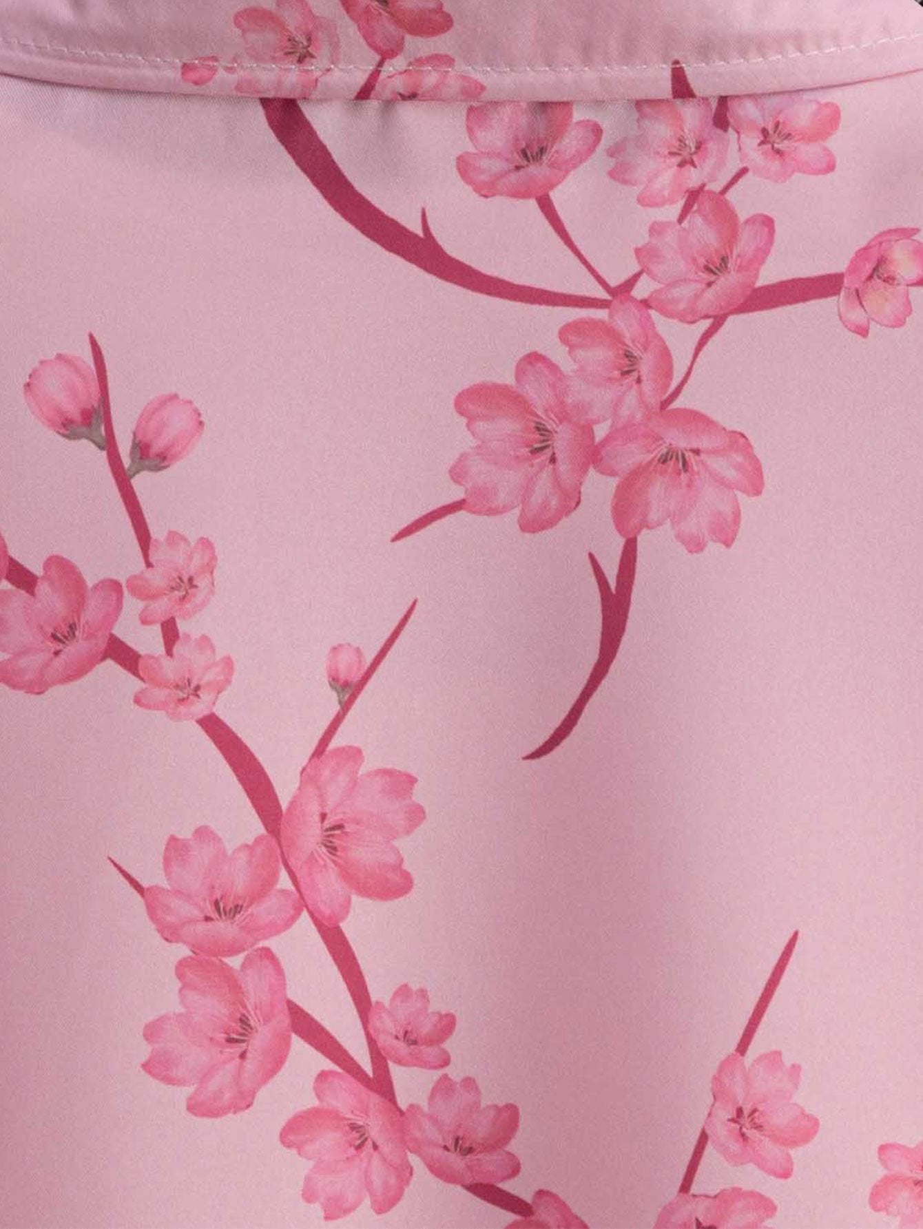 Cherry Blossoms Print Button Up Shirt