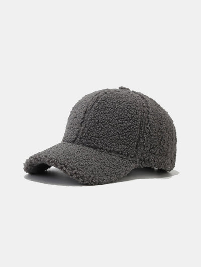 Solid Color Plush Warm Baseball Cap