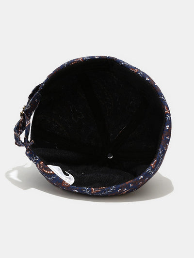 Vintage Paisley Print Brimless Hat
