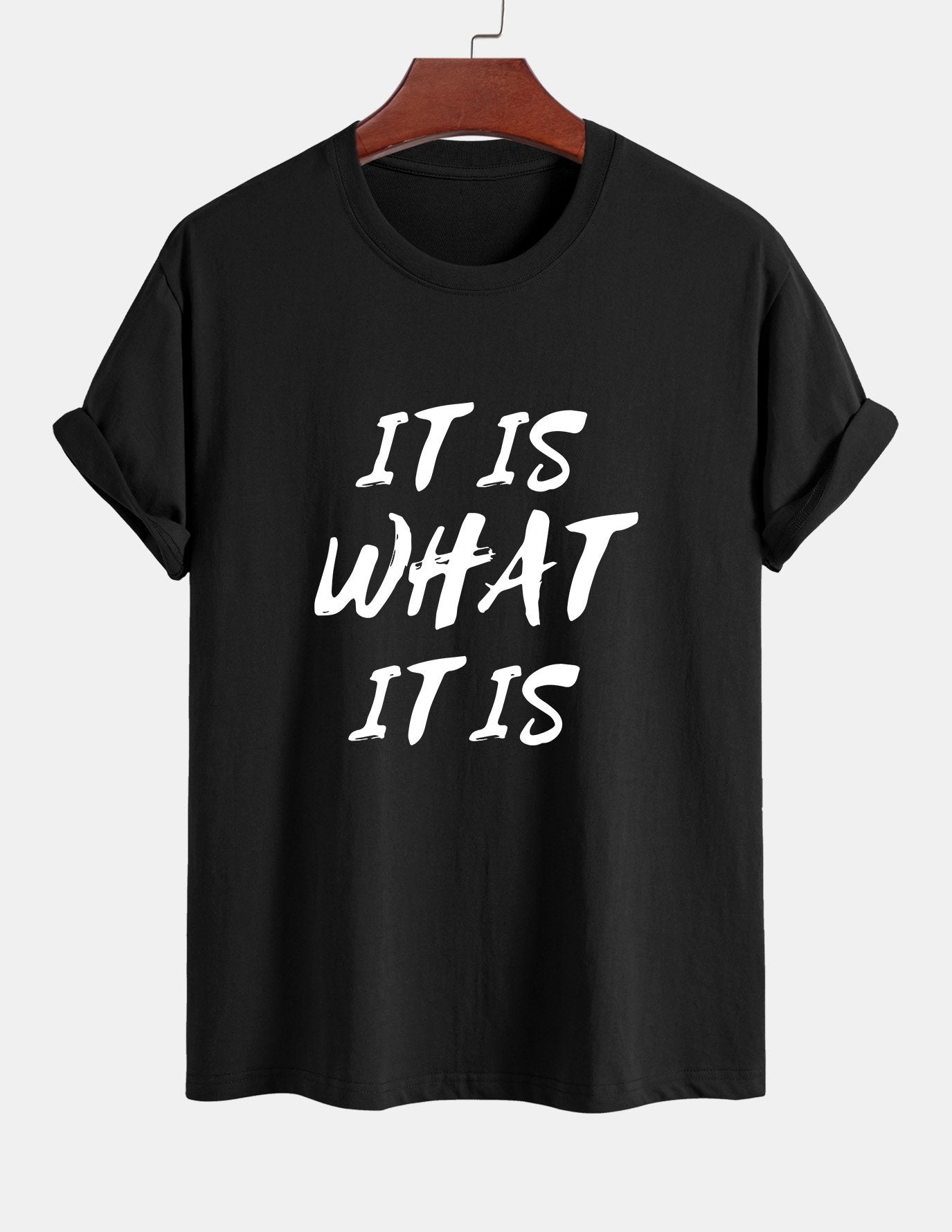 Regular Fit It Is What It Is Print Cotton T-Shirt