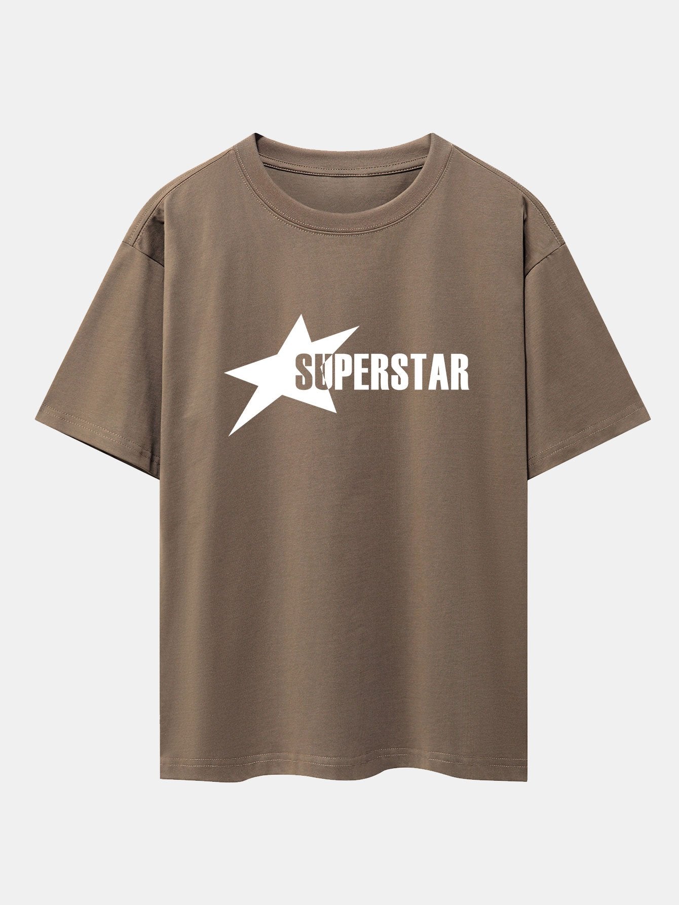Superstar Print Drop Shoulder Oversize T-Shirt