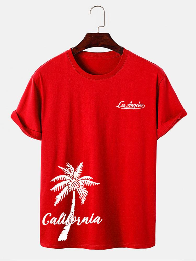 California Palm Tree Print T-Shirt