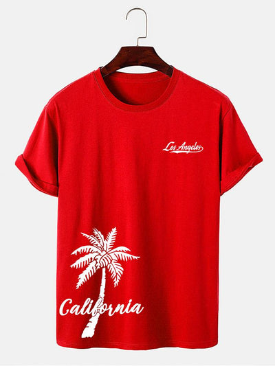 California Palm Tree Print T-Shirt