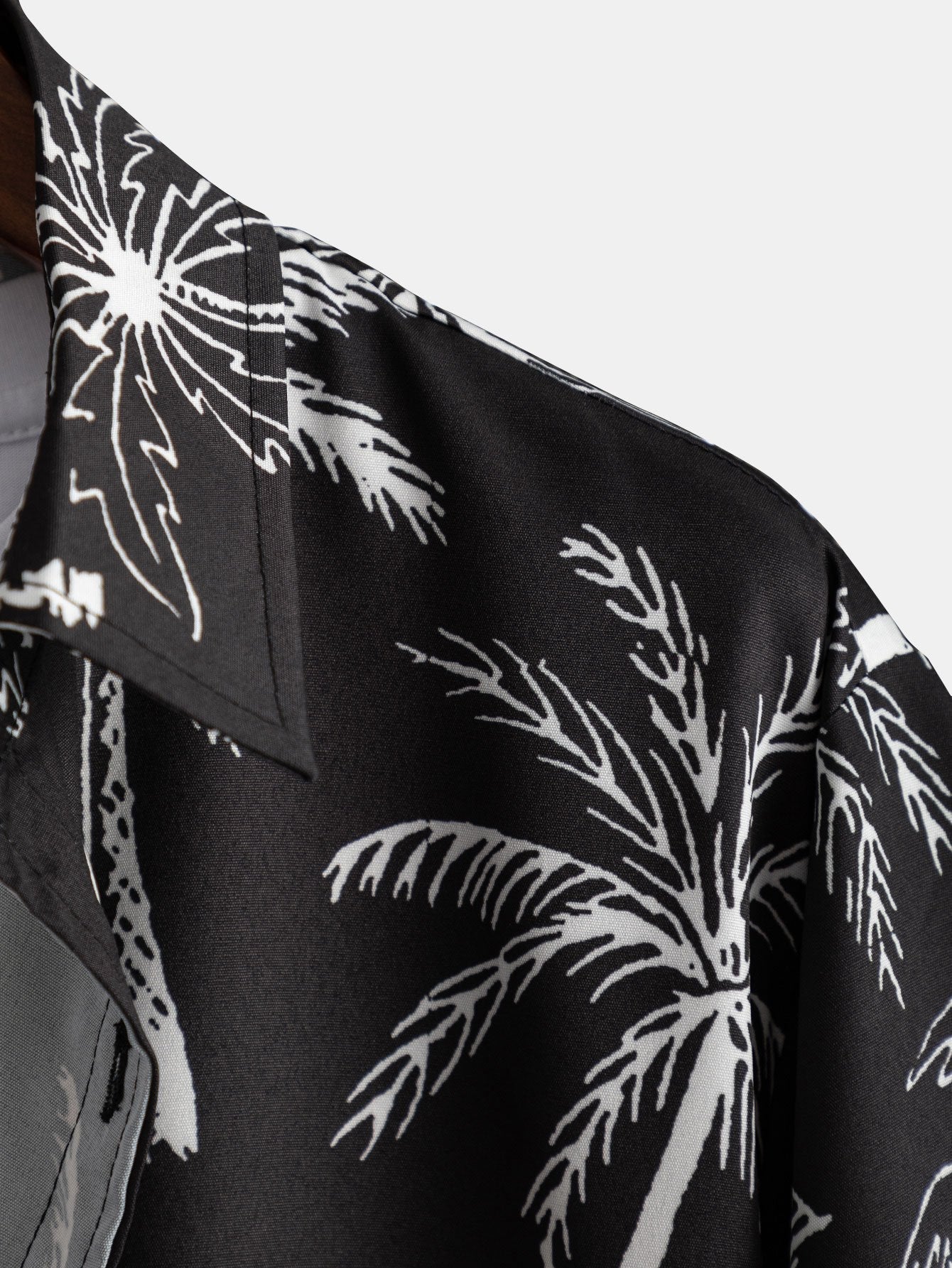 Palm Tree Print Button Up Shirt