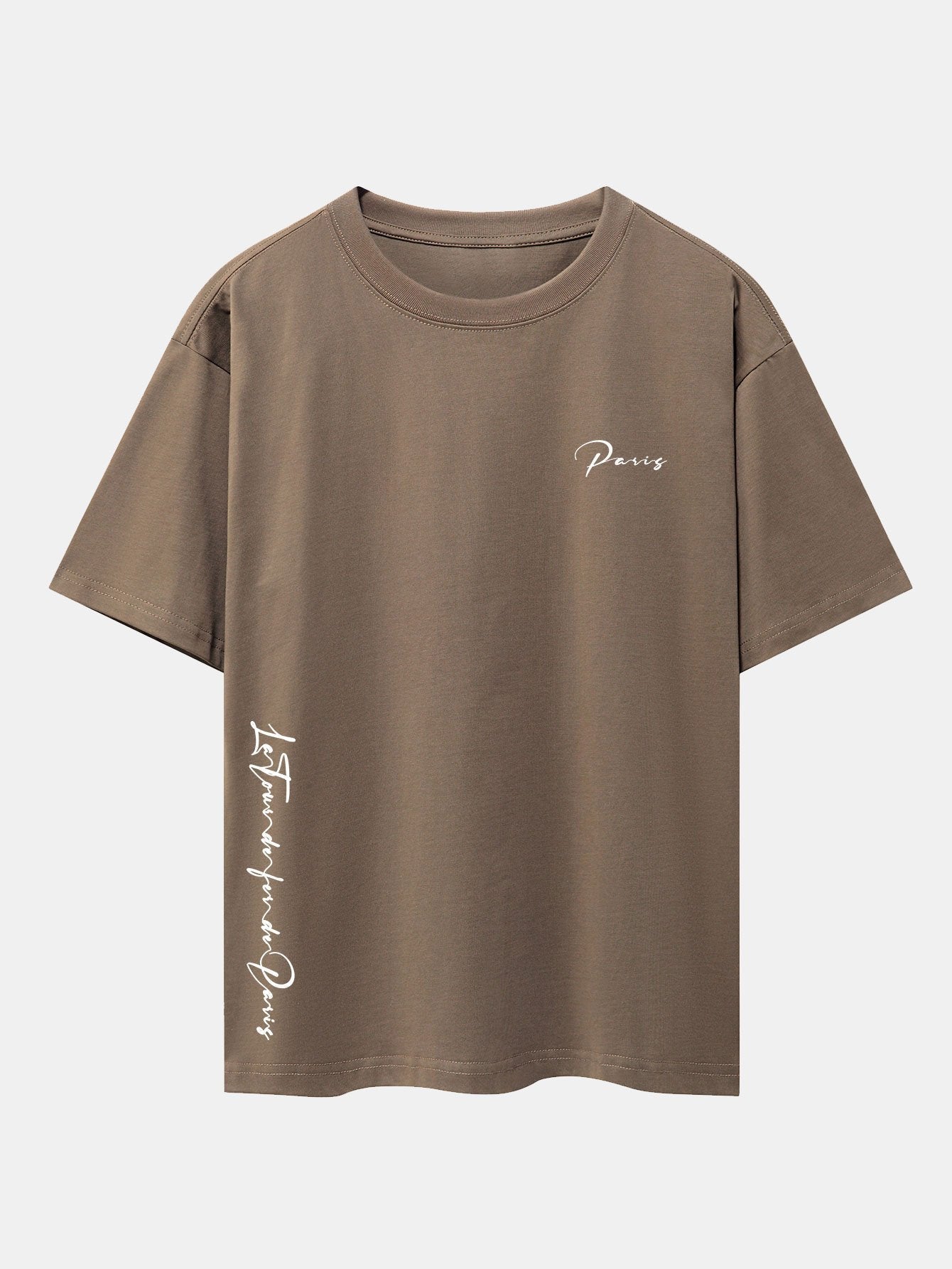 Paris Print Drop Shoulder Oversize T-Shirt