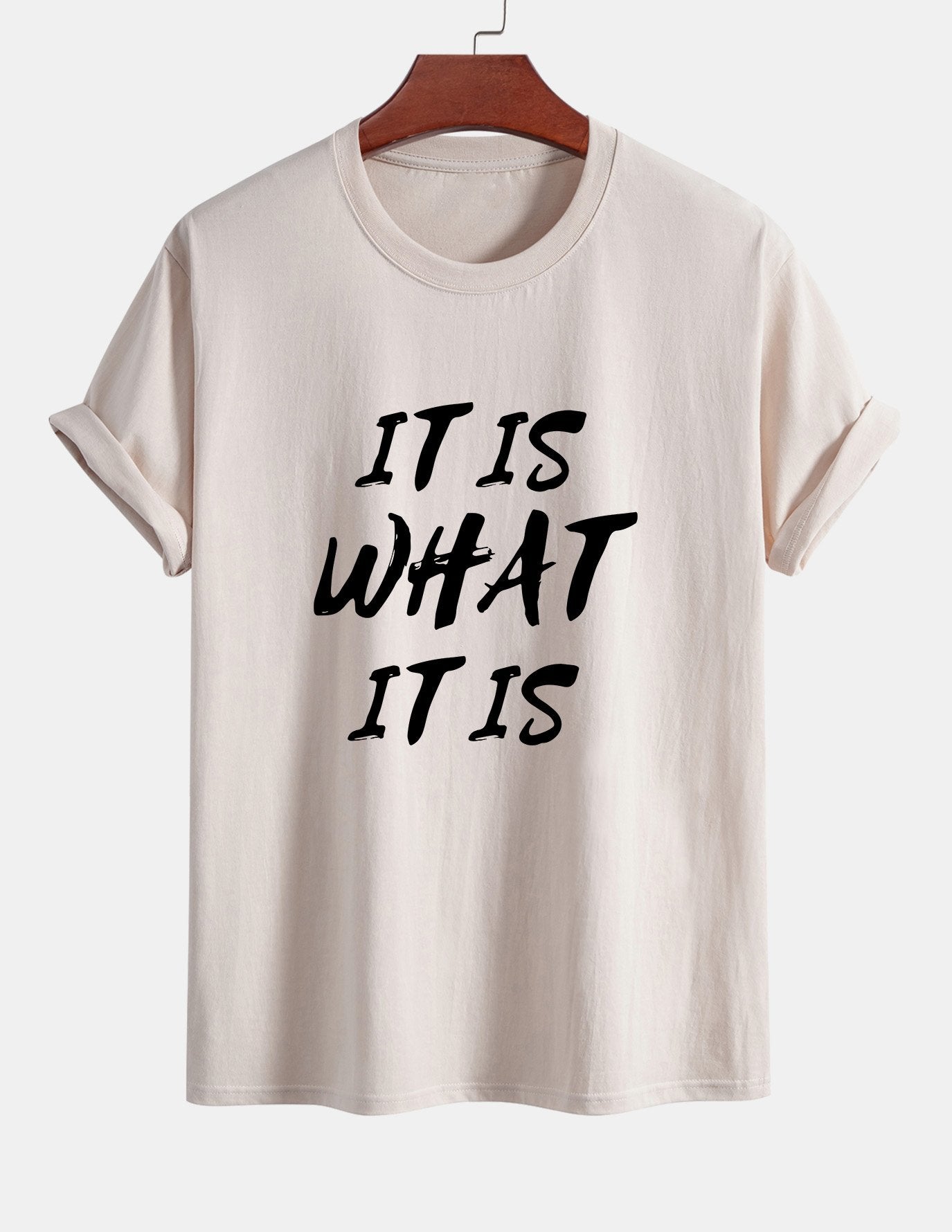 Regular Fit It Is What It Is Print Cotton T-Shirt