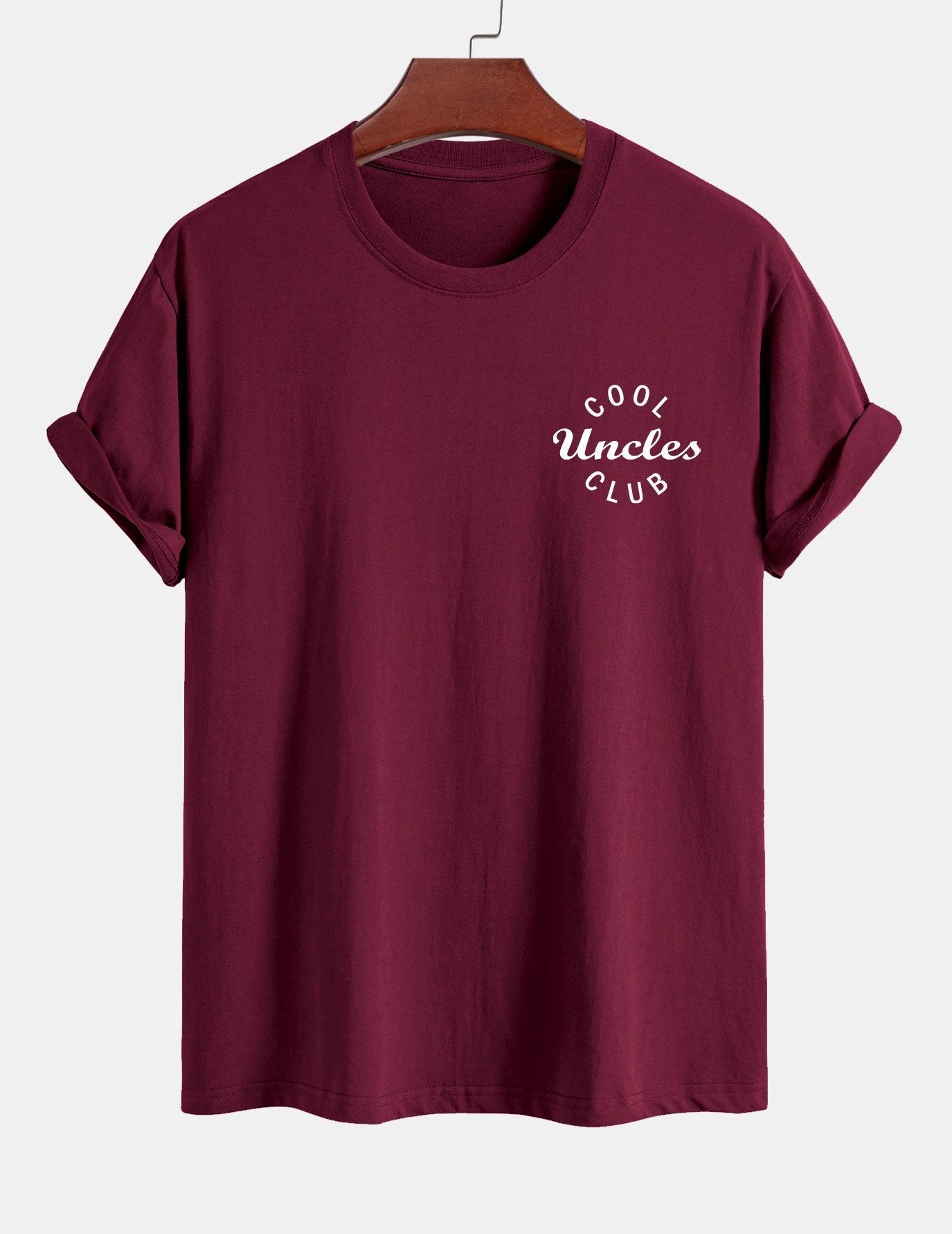 Regular Fit Cool Uncles Club Print Cotton T-Shirt