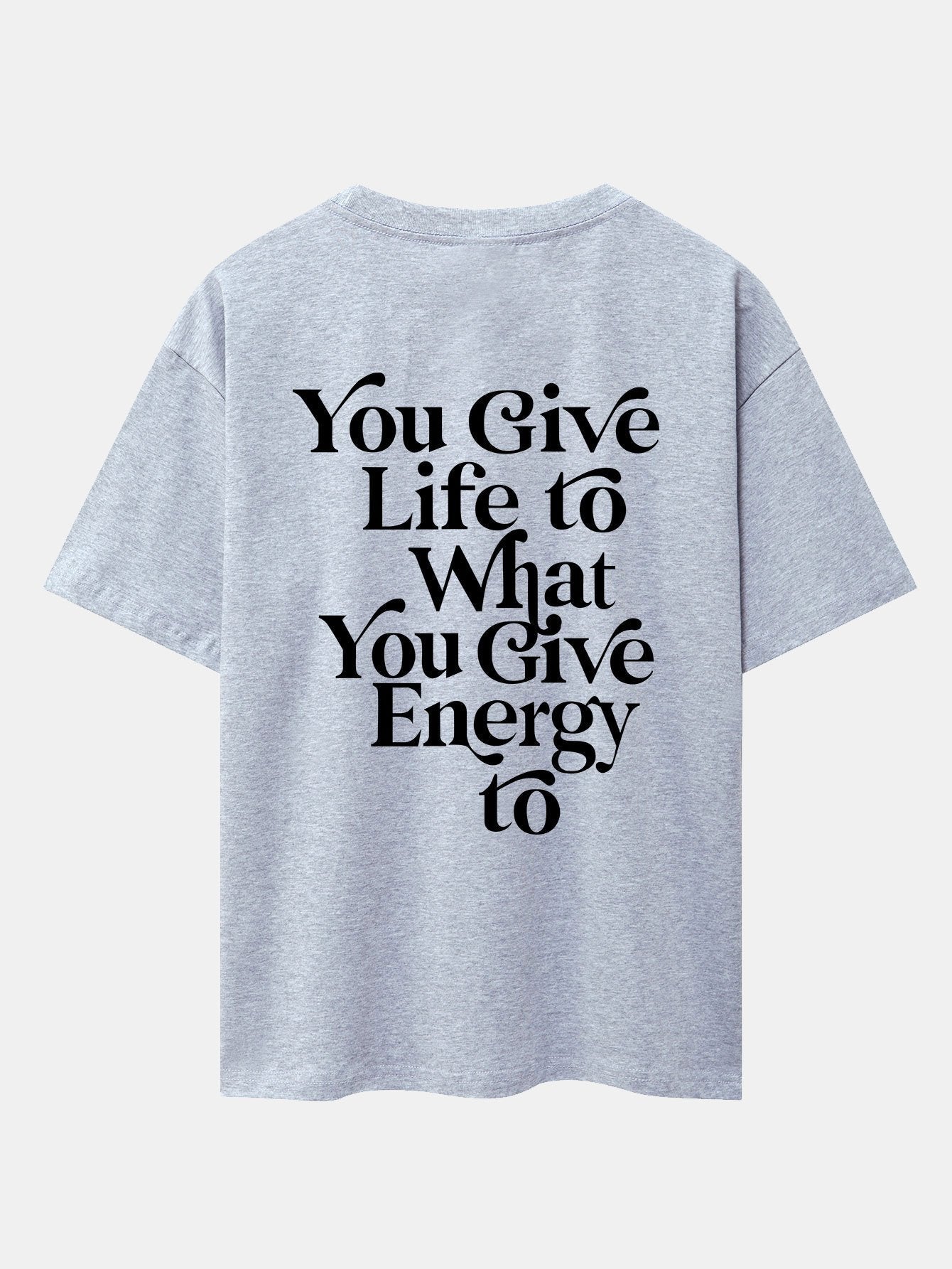 Slogan Back Print Drop Shoulder Oversize T-Shirt