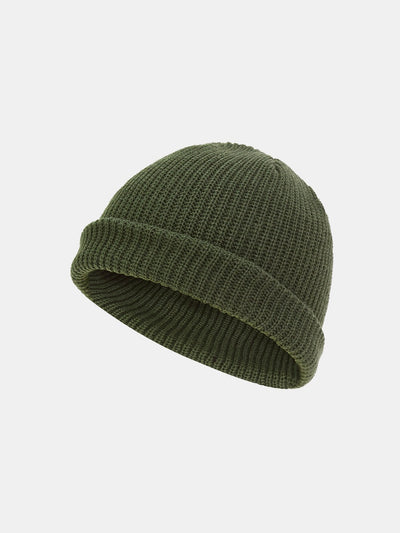 Solid Color Warm Short Knitted Hat