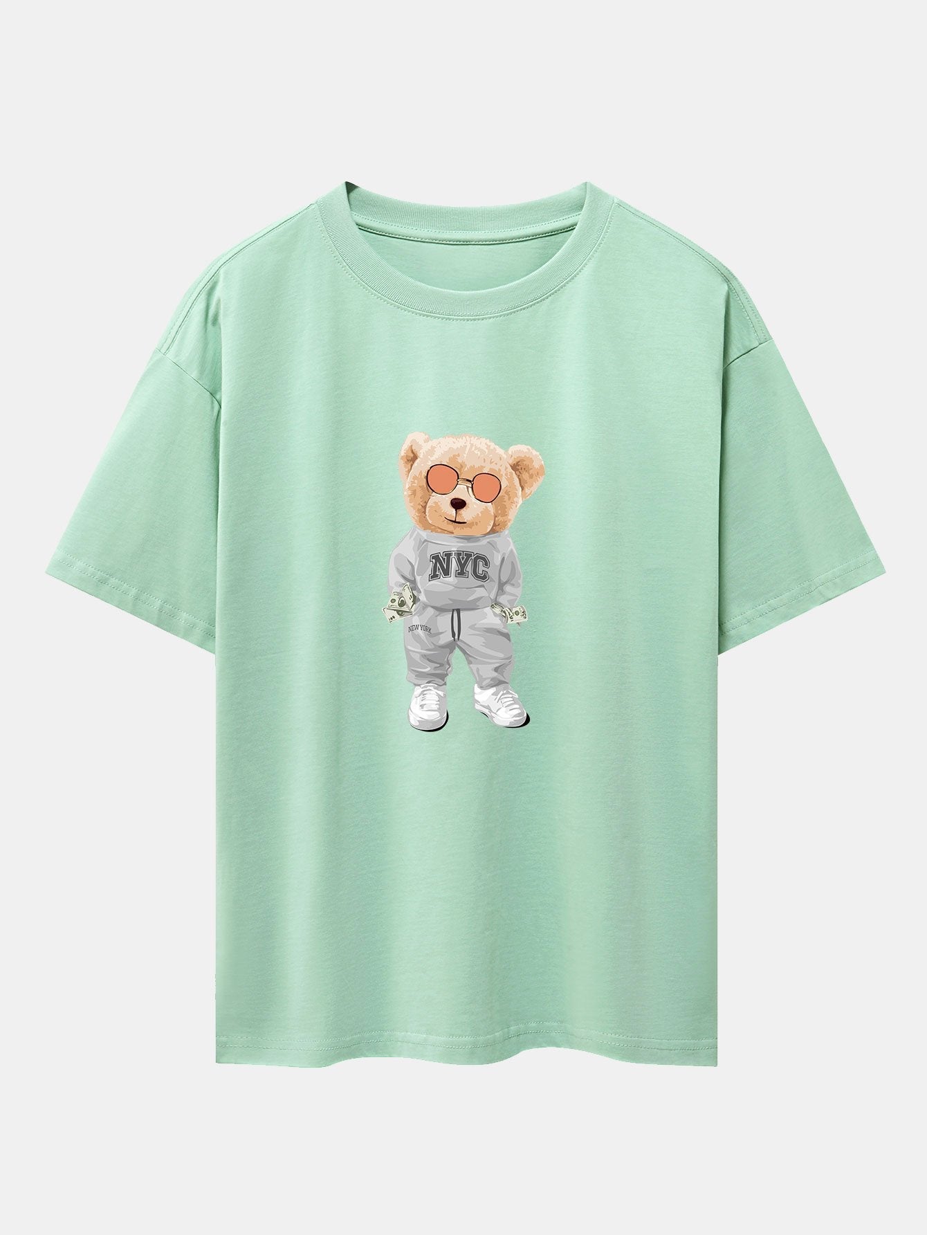 Rich Bear Print Heavy Weight Oversize T-Shirt