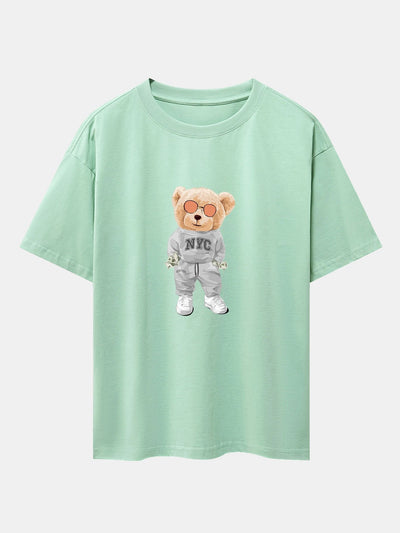 Rich Bear Print Heavy Weight Oversize T-Shirt