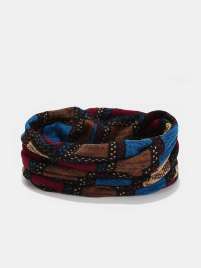 Grid Pattern Dual-purpose Warm Knitted Hat