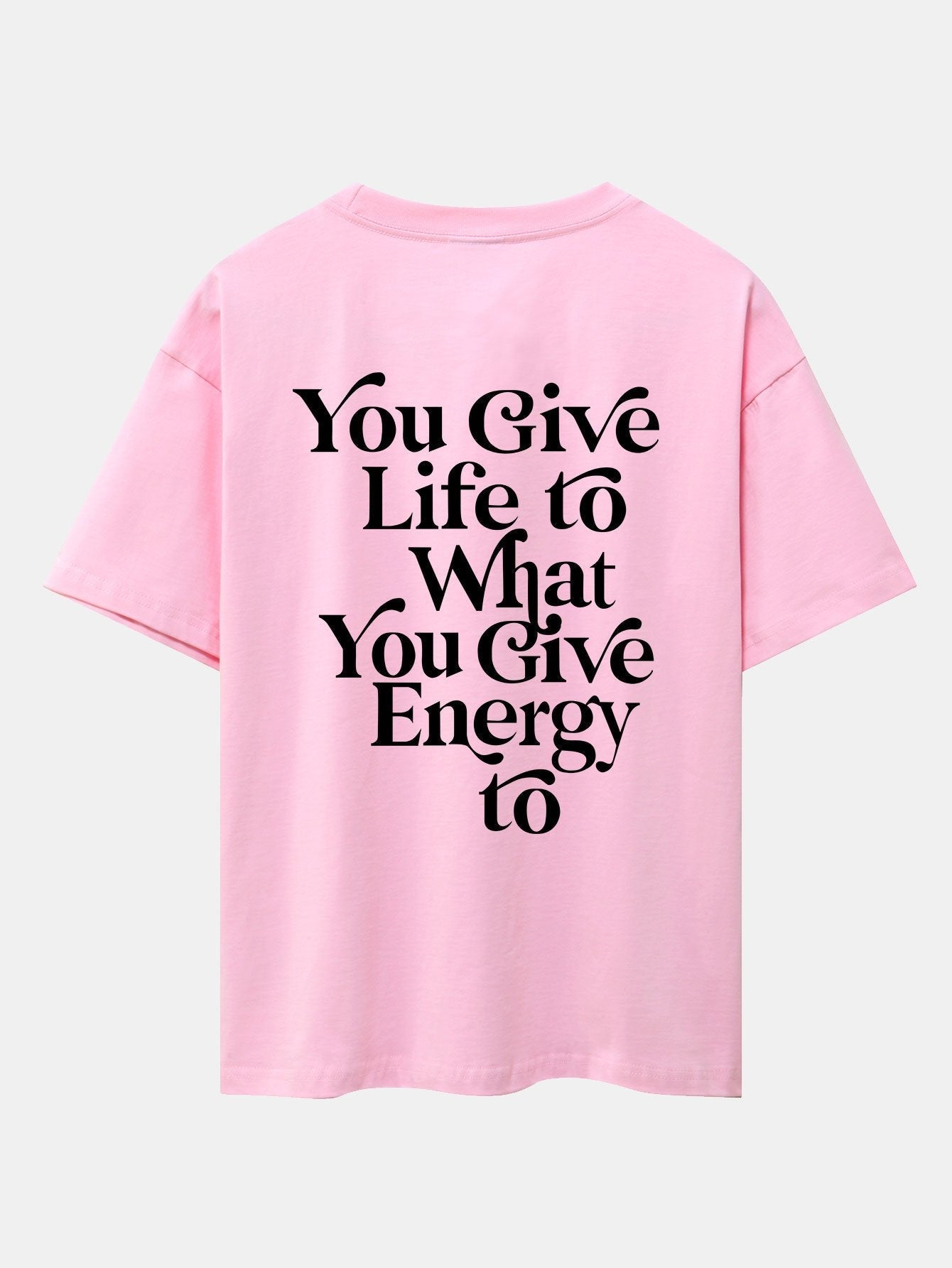 Slogan Back Print Drop Shoulder Oversize T-Shirt