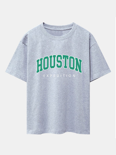 Houston Print Drop Shoulder Oversize T-Shirt