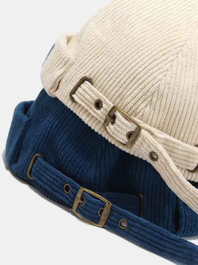 Japanese Harajuku Style Retro Corduroy Brimless Hat