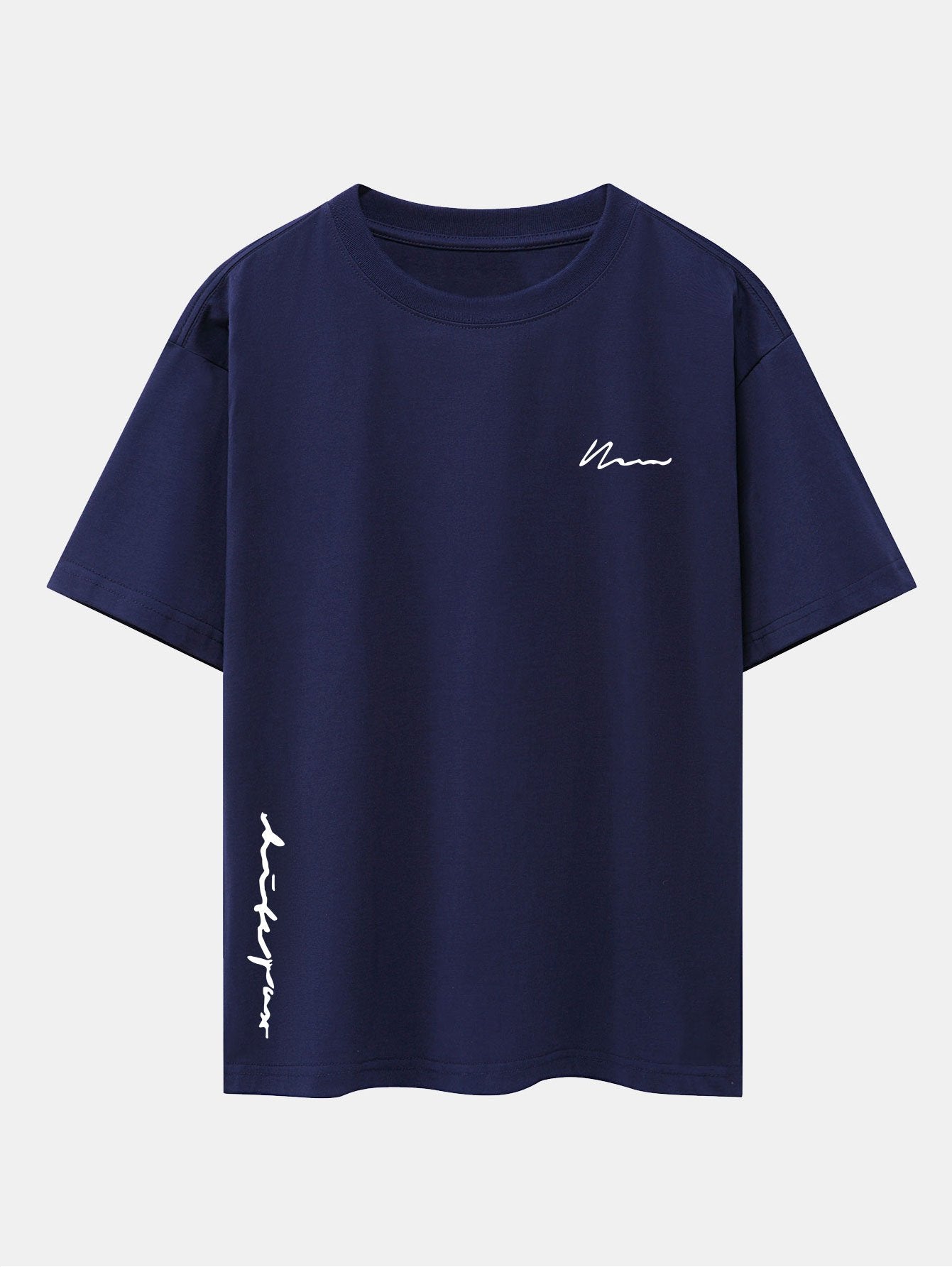 Slogan Print Drop Shoulder Oversize T-Shirt