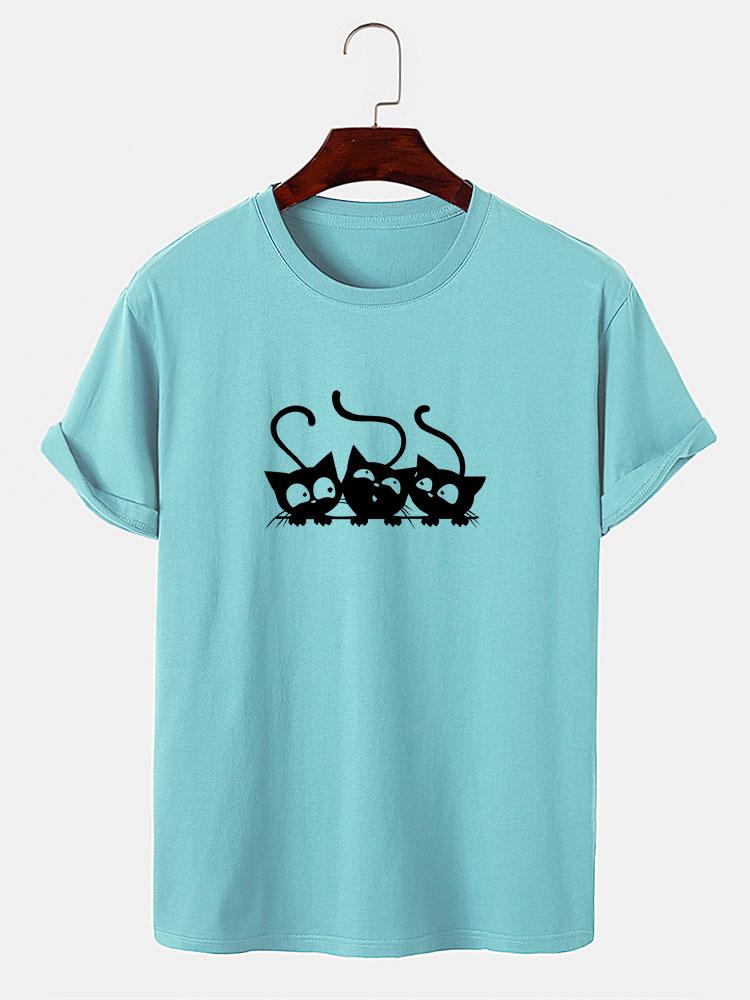 Three Kittens Print T-Shirt