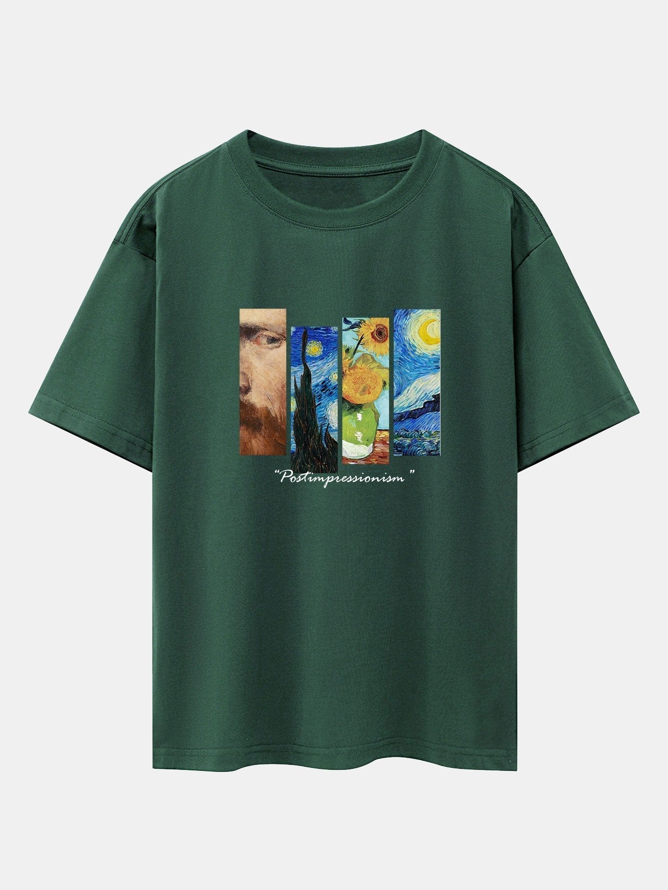 Starry Sky Sunflower Print Drop Shoulder Oversize T-Shirt