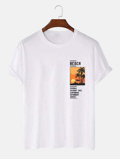 Beach Scenery Slogan Print T-Shirt
