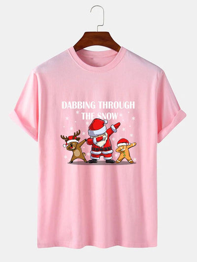 Slogan Santa Print T-Shirt