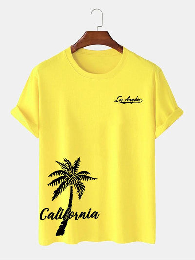 California Palm Tree Print T-Shirt
