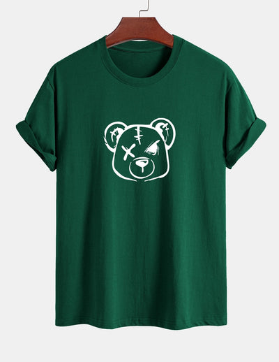 Regular Fit Bear Print Cotton T-Shirt