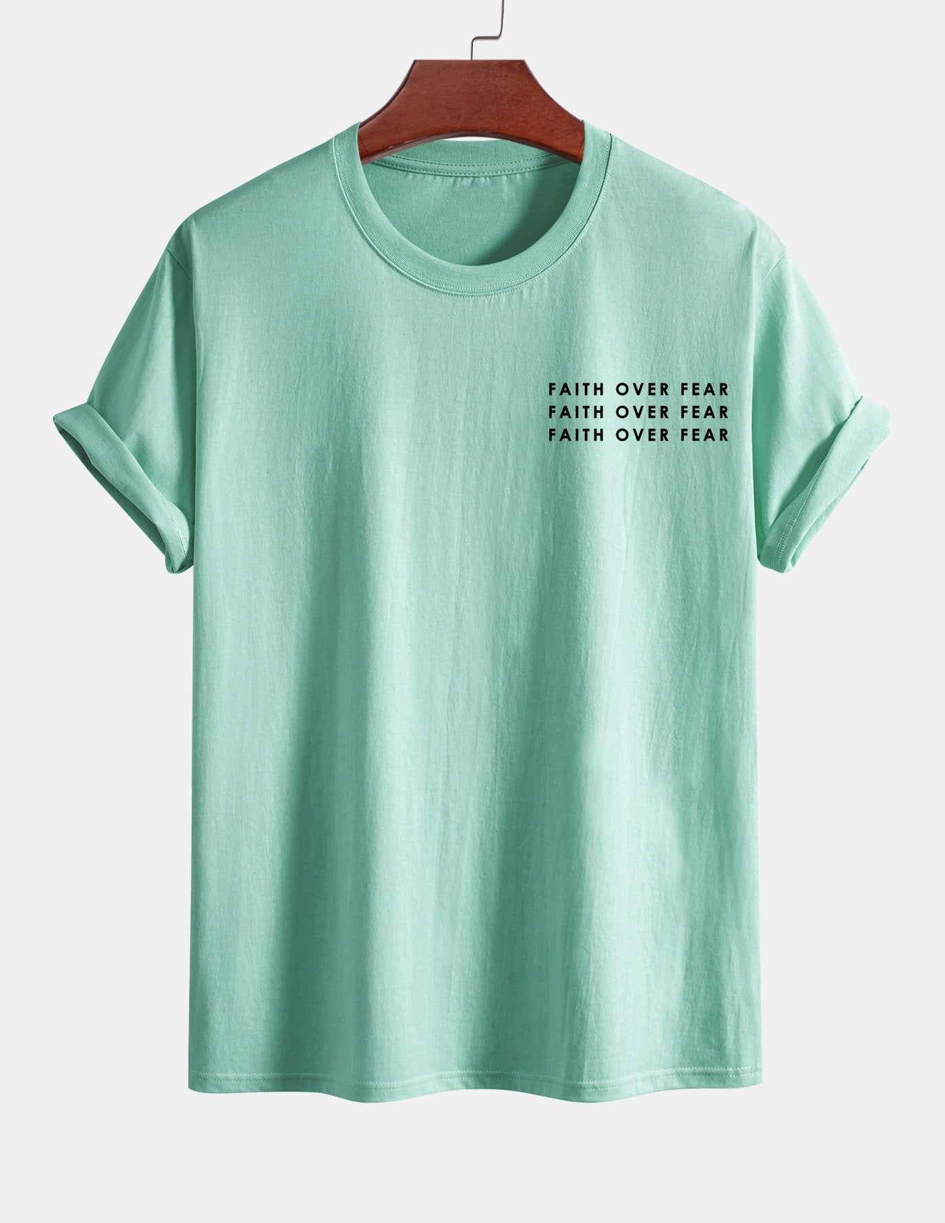 Regular Fit Slogan Print Cotton T-Shirt