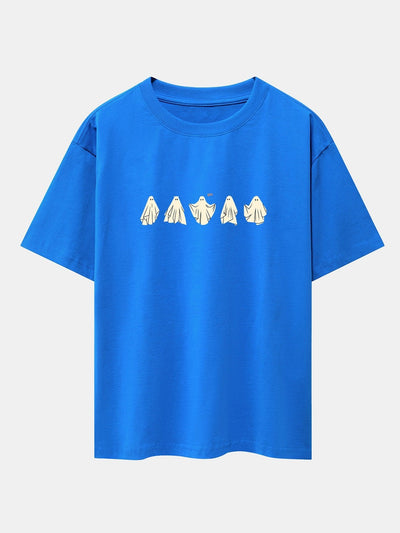 Ghost Print Heavy Weight Drop Shoulder Oversize T-Shirt