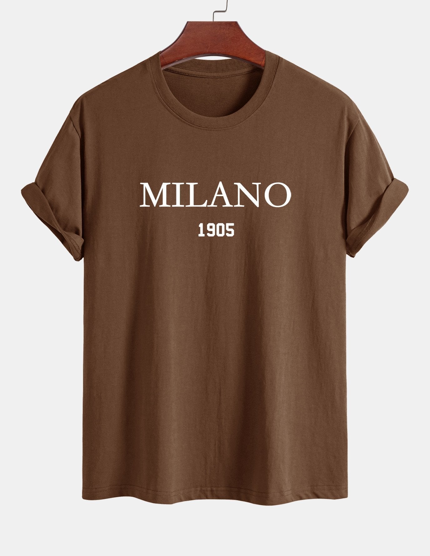 Regular Fit Milano Slogan Cotton T-Shirt