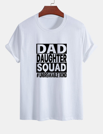 Regular Fit Dad And Daughter Squad Print Cotton T-Shirt