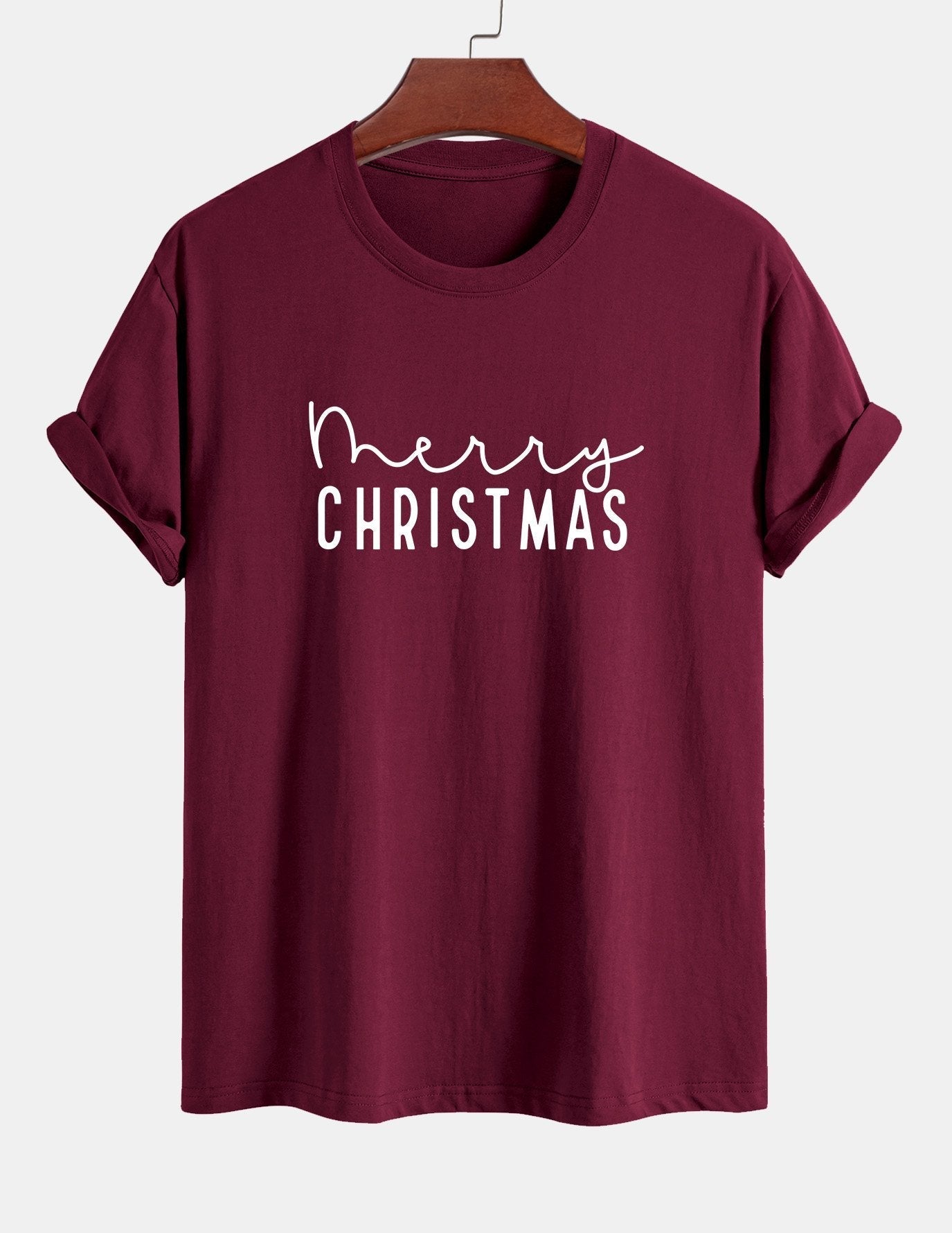Regular Fit Christmas Print Cotton T-Shirt