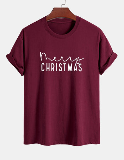 Regular Fit Christmas Print Cotton T-Shirt
