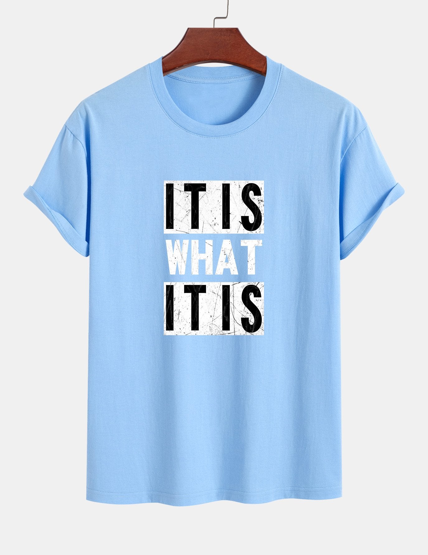 Regular Fit It Is What It Is Print Cotton T-Shirt