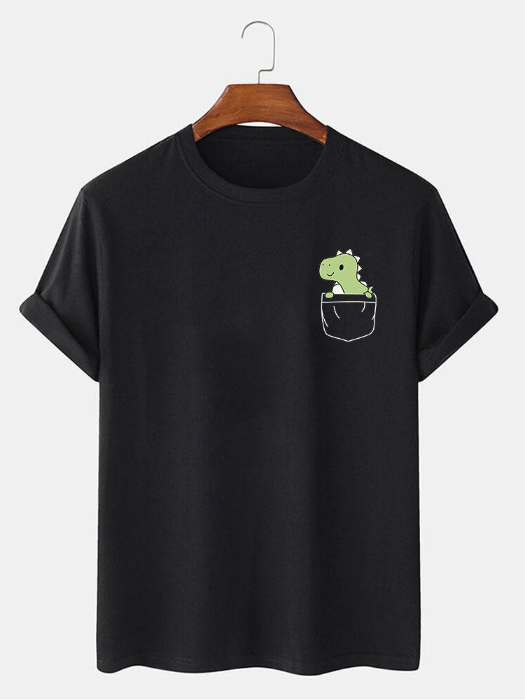 Pocket Dinosaur Print T-Shirt