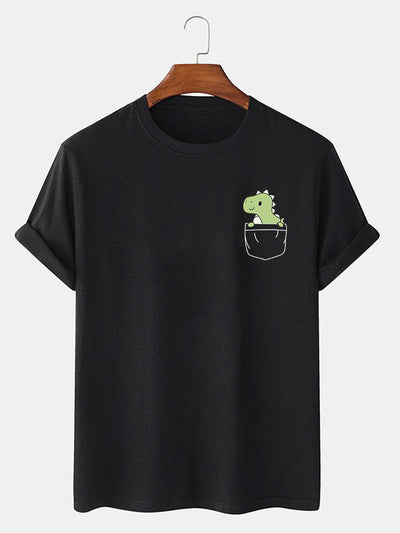 Pocket Dinosaur Print T-Shirt
