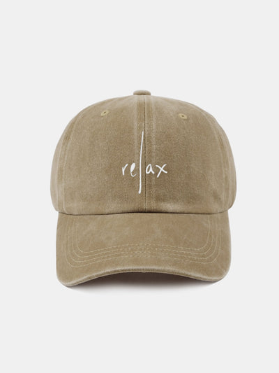 Relax Pattern Classic Retro Washed Distressed Cotton Baseball Cap