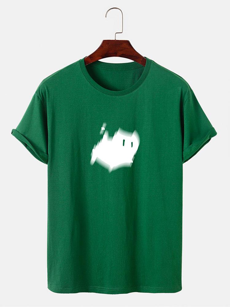 Scared Cat Print T-Shirt