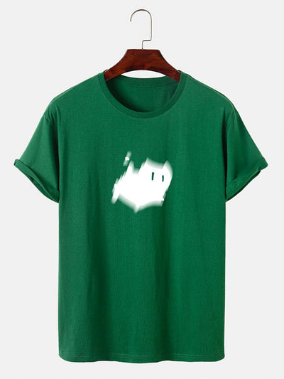 Scared Cat Print T-Shirt