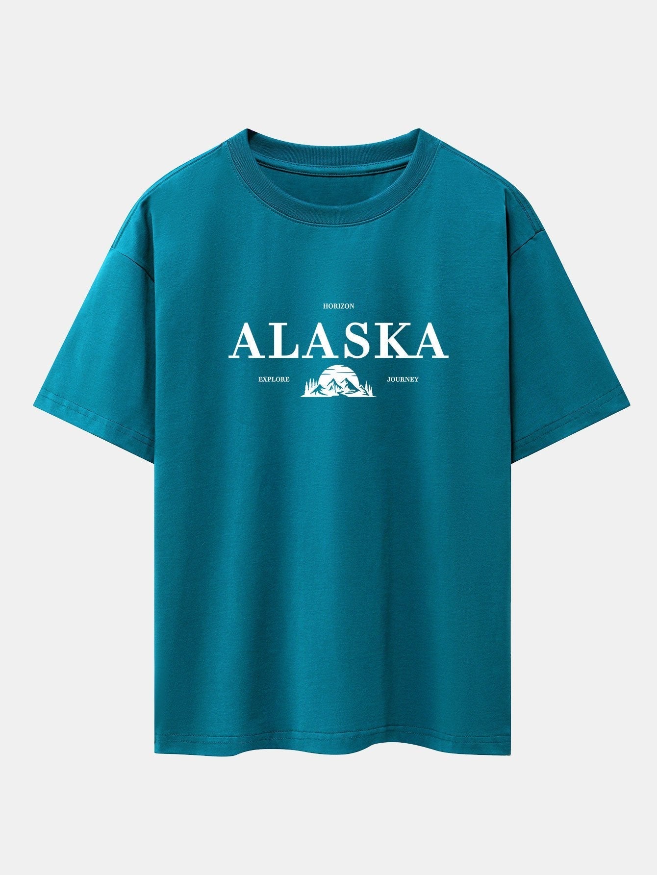 Alaska Slogan Print Drop Shoulder Oversize T-Shirt