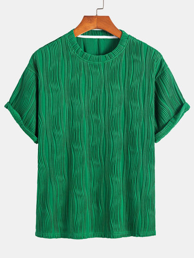 Wave Jacquard Relax Fit T-Shirt