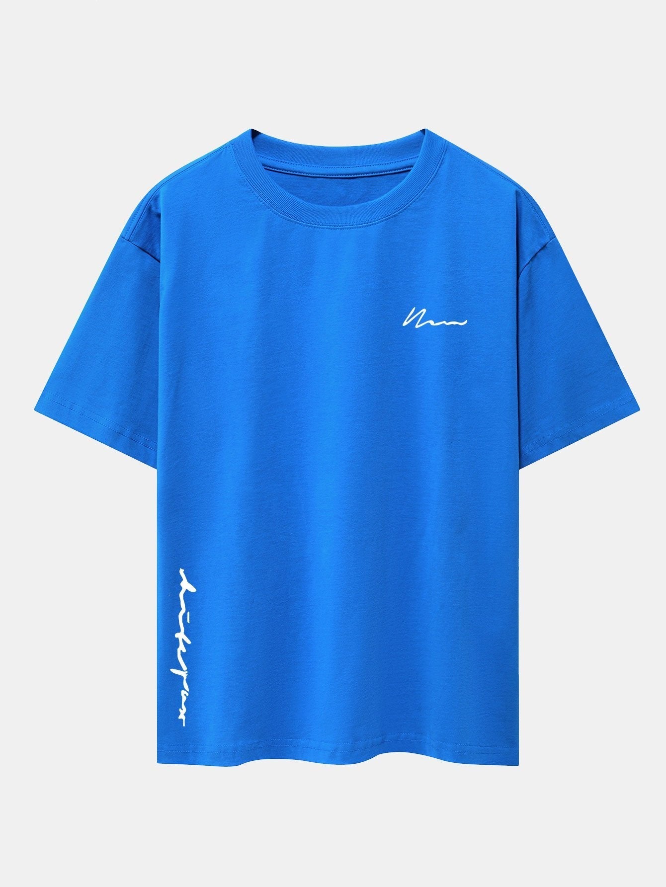 Slogan Print Drop Shoulder Oversize T-Shirt