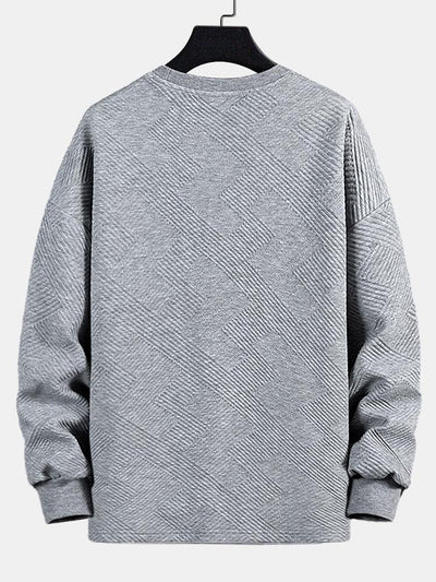 Long sleeve Geometric Stripe Jacquard T-Shirt