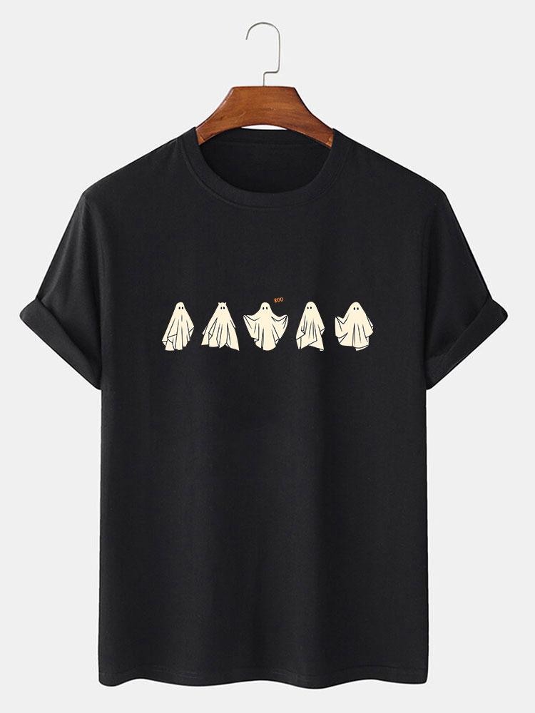 Cute Ghost Print T-Shirt