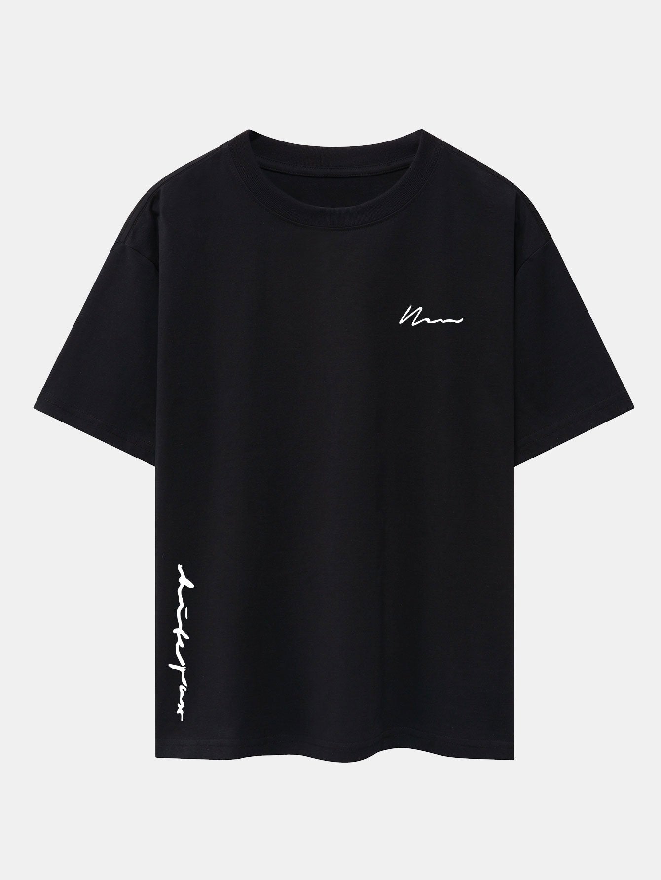 Slogan Print Drop Shoulder Oversize T-Shirt