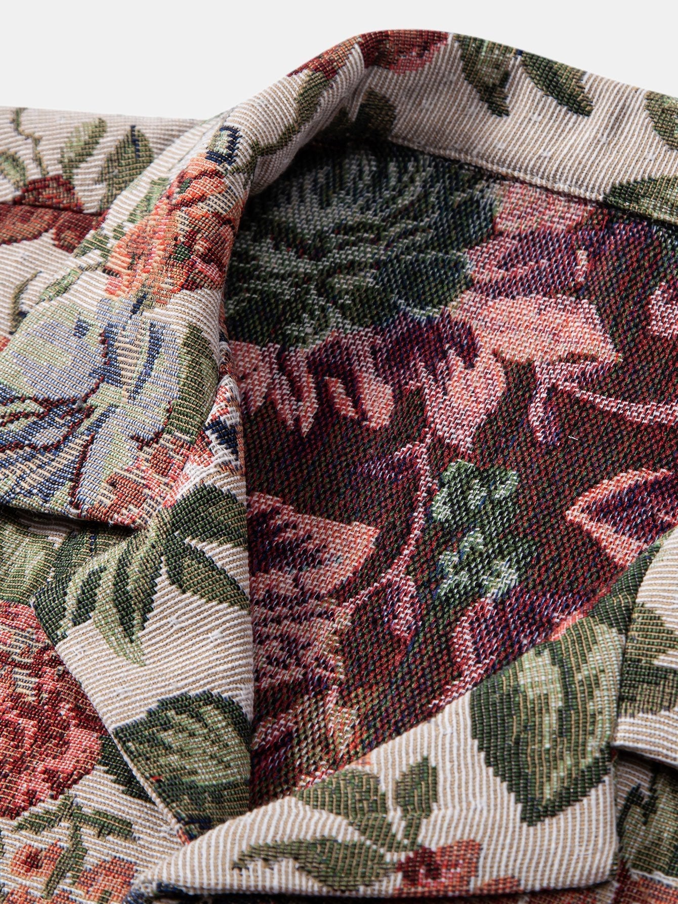 Floral Jacquard Cuban Shirt