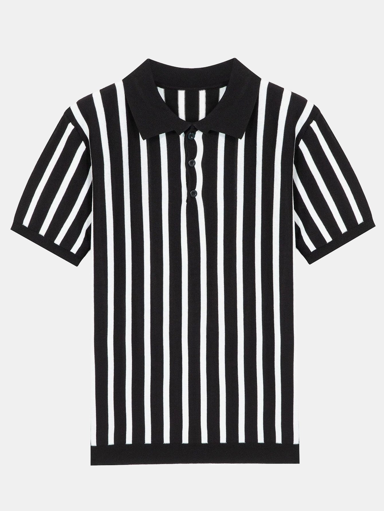 Striped Short Sleeve Sweater Polo