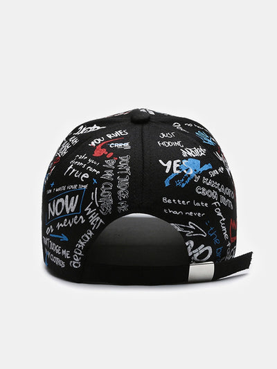 Hip Hop Graffiti Slogan Pattern Baseball Cap