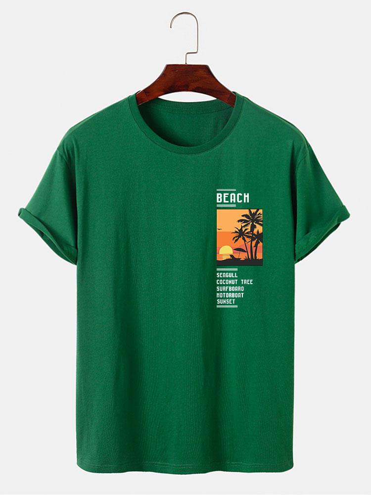 Beach Scenery Slogan Print T-Shirt