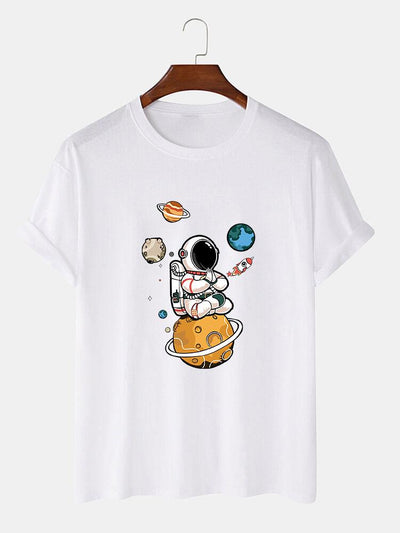 Planet Astronaut Print T-Shirt