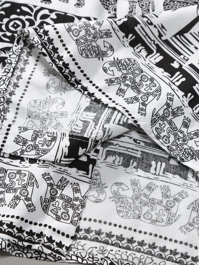Elephant Print Button Up Shirt